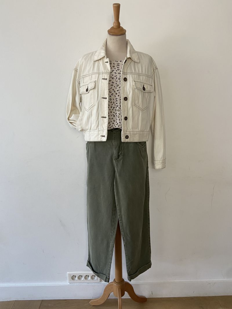 veste ZARA, pull CACHE-CACHE, pantalon ZARA